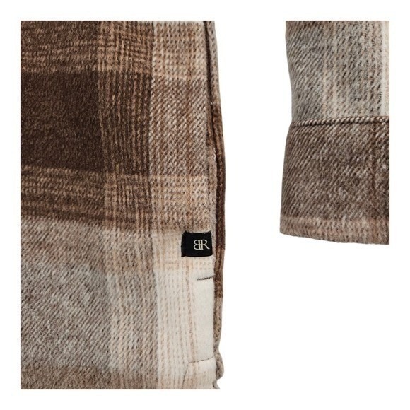 Banana‎ Republic Womens Wool Blend Flannel Shacket Boyfriend Oversized Plaid - Picture 8 of 14